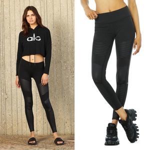 Alo Yoga Moto Legging Black Size Small